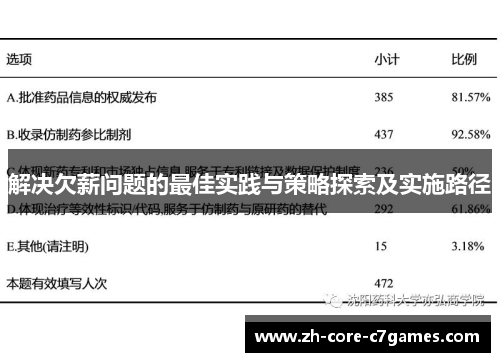 解决欠薪问题的最佳实践与策略探索及实施路径 解决欠薪问题的最佳实践与策略探索及实施路径